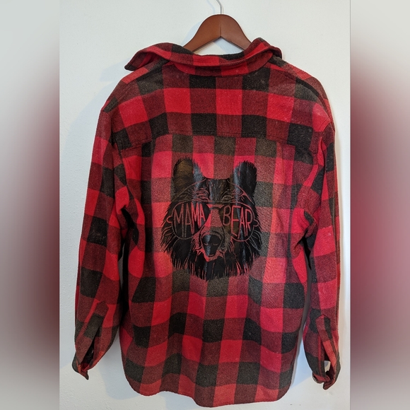 Hickory Shirt Co. Tops - Mama Bear Pullover Flannel Size L